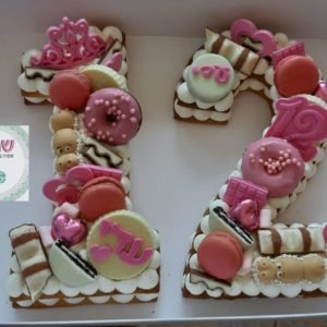 עוגת מספרים לבת מצווה