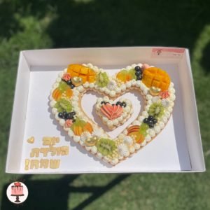 עוגת מספרים בצורת לב