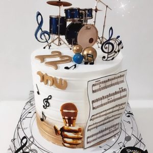 עוגה מעוצבת מוזיקה
