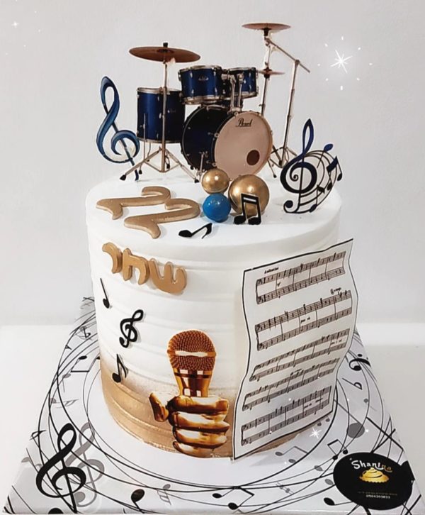 עוגה מעוצבת מוזיקה