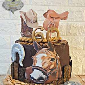 עוגה מעוצבת לרוכב סוסים