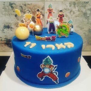 עוגת בצק סוכר דרגון בול