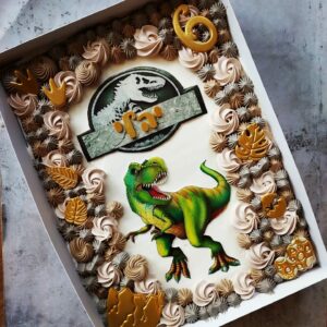 עוגת גן דינוזאור
