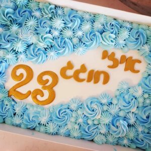עוגת יום הולדת מלבנית