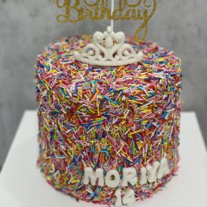 עוגת יום הולדת סוכריות קונפטי