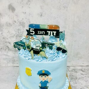 עוגת יום הולדת שוטר