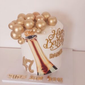 עוגת יום הולדת שמפניה